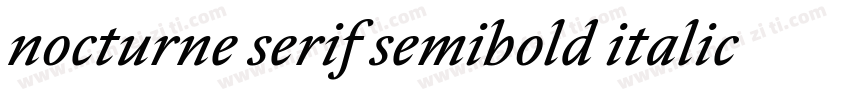 nocturne serif semibold italic字体转换